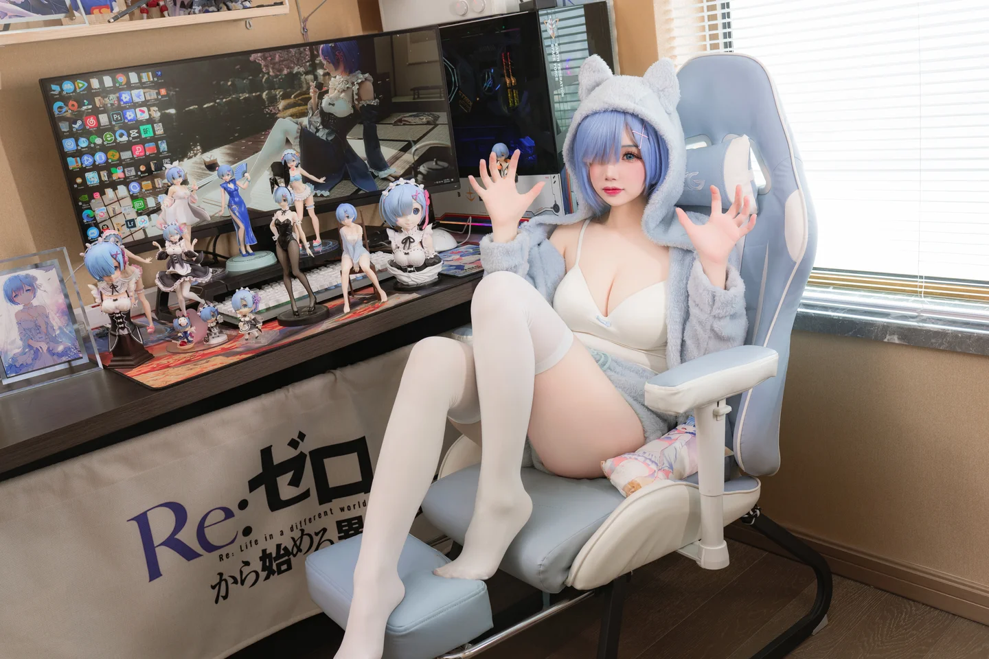 雪晴Astra - No.099 Re0：蕾姆猫 [13P-106MB] tg@simisebaisi 【丝足阁】005.webp